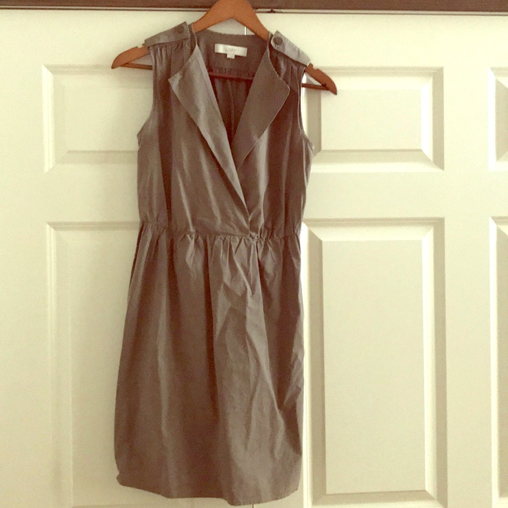 Military style shift dress